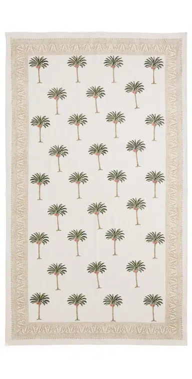 LES OTTOMANS Hand Printed Tablecloth | Thumbnail 1