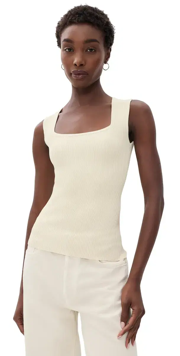 DL1961 Ribbed quare Tank Top