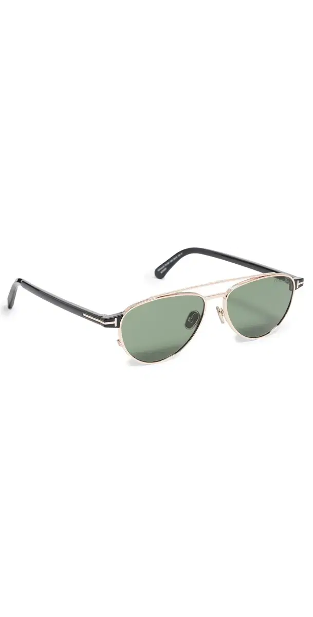 Tom Ford Anthony Sunglasses Shiny Rose Gold/Black One Size