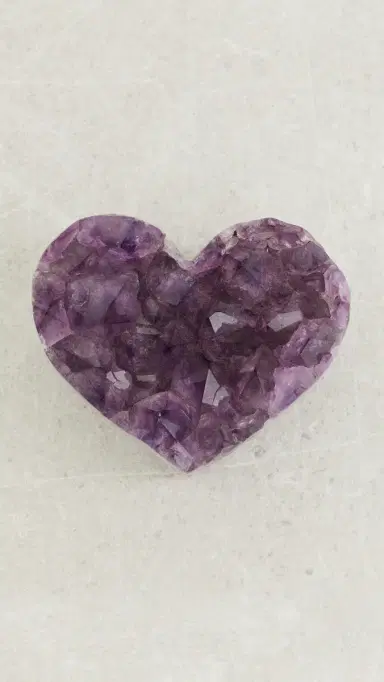 JIA JIA Small Amethyst Druzy Heart Amethyst One Size | Thumbnail 2