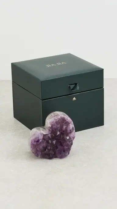JIA JIA Small Amethyst Druzy Heart Amethyst One Size | Thumbnail 4