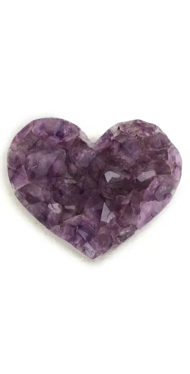 JIA JIA Small Amethyst Druzy Heart Amethyst One Size | Thumbnail 1