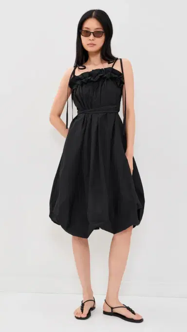 Lee Mathews Rosie Cami Midi Dress Black 1 | Thumbnail 5
