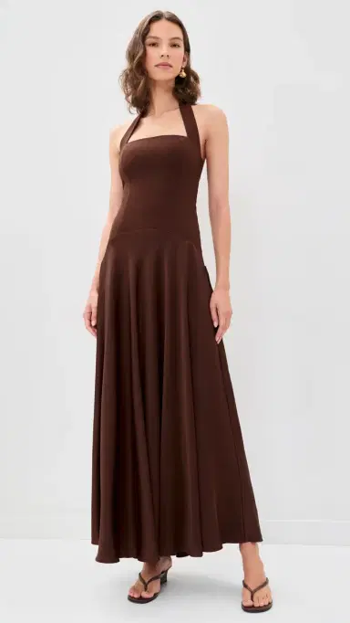 Runaway The Label Odina Maxi Dress Chocolate | Thumbnail 2 Runaway The Label Odina Maxi Dress Chocolate | Thumbnail 2