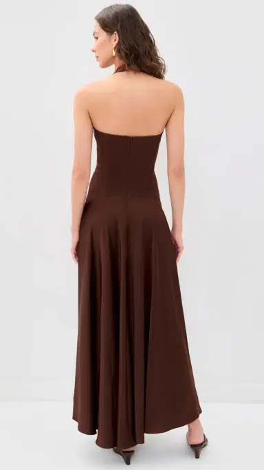 Runaway The Label Odina Maxi Dress Chocolate | Thumbnail 3 Runaway The Label Odina Maxi Dress Chocolate | Thumbnail 3