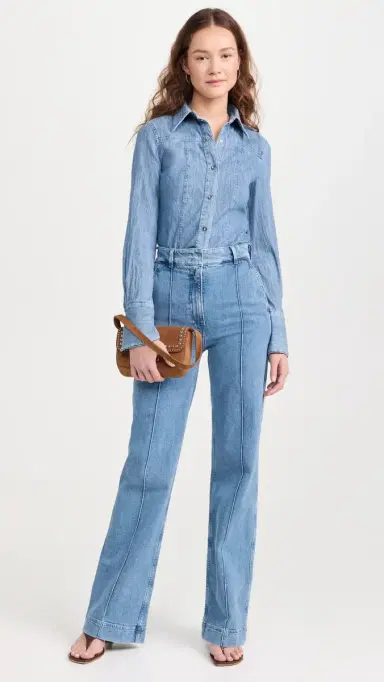 Another Tomorrow Denim Trousers | Thumbnail 5 Another Tomorrow Denim Trousers | Thumbnail 5