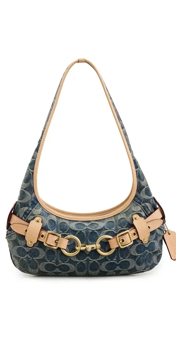 Coach Belted Ergo Signature Jacquard Shoulder Bag 26 Denim One Size