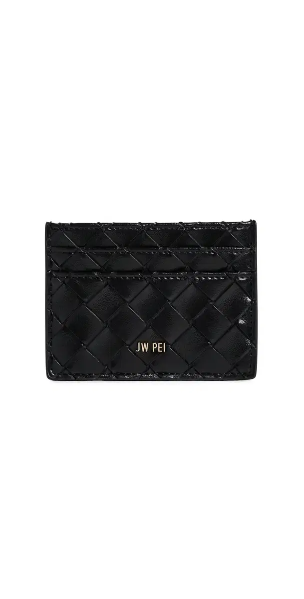 JW PEI Woven Texture Card Holder Black One Size