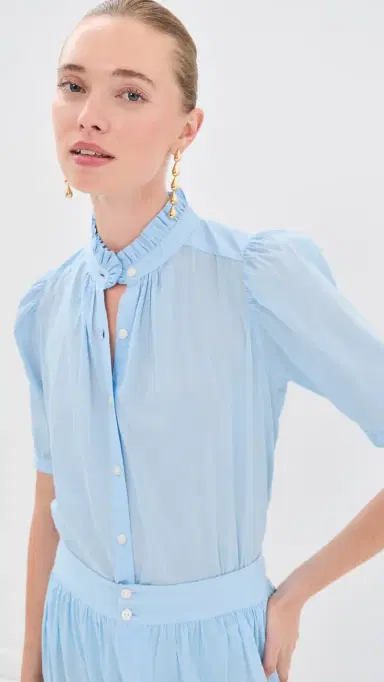 ALIX OF BOHEMIA Winnie Button Down Shirt Light Blue L | Thumbnail 2 ALIX OF BOHEMIA Winnie Button Down Shirt Light Blue L | Thumbnail 2