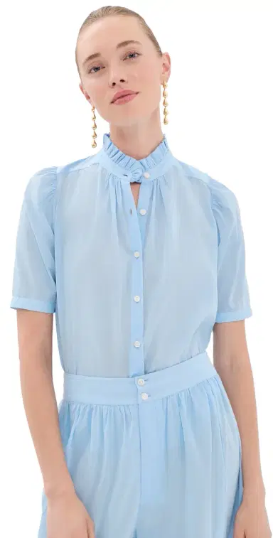 ALIX OF BOHEMIA Winnie Button Down Shirt Light Blue L | Thumbnail 1 ALIX OF BOHEMIA Winnie Button Down Shirt Light Blue L | Thumbnail 1