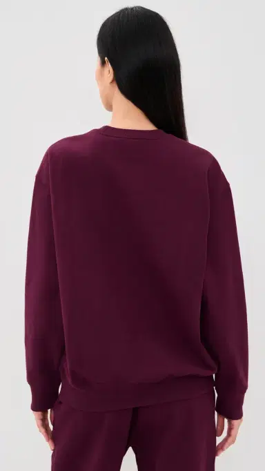 adidas Essentials Fleece Crew Sweatshirt Maroon | Thumbnail 3