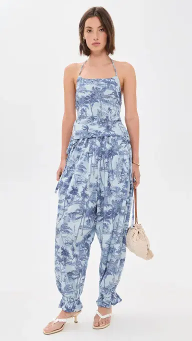 Coniglio Palm Beach Poinciana Tank Top Palm Beach Wake Blue | Thumbnail 5
