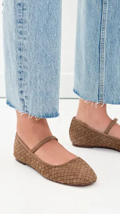 Madewell Greta Woven Flats Light Umber | Thumbnail 3