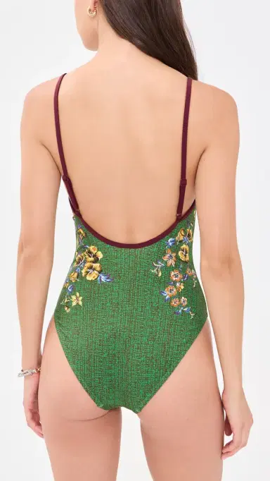 ALÉMAIS Phyllis One Piece Swimsuit Green | Thumbnail 3