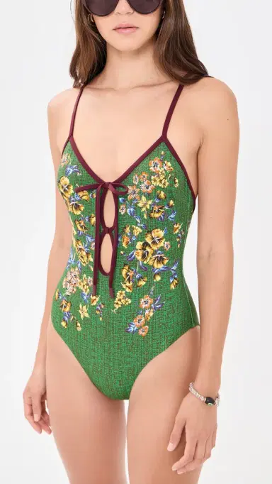 ALÉMAIS Phyllis One Piece Swimsuit Green | Thumbnail 5