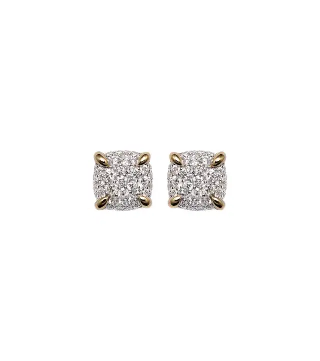 David Yurman Châtelaine 18kt gold earrings with diamonds
