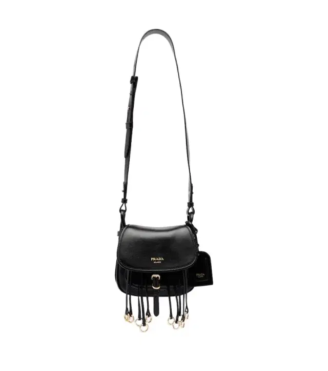 Prada Corsaire Mini fringed leather shoulder bag