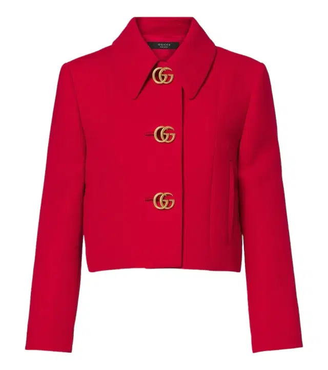 Gucci Double G cropped wool crêpe jacket