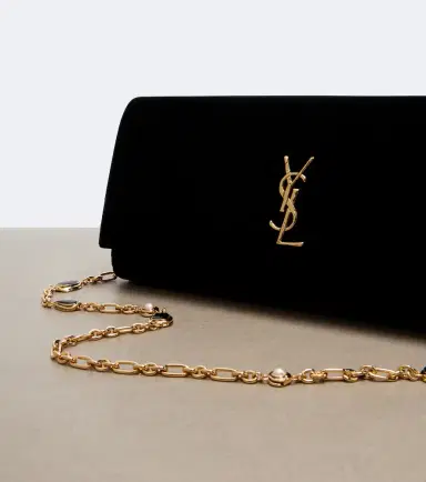 Saint Laurent Cassandre velvet clutch | Thumbnail 4