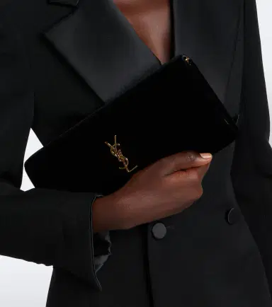 Saint Laurent Cassandre velvet clutch | Thumbnail 5