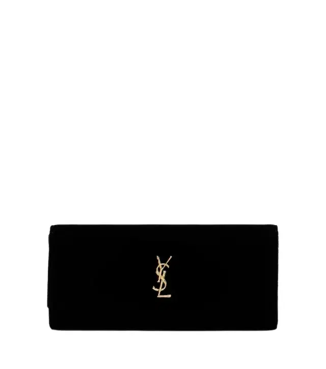 Saint Laurent Cassandre velvet clutch
