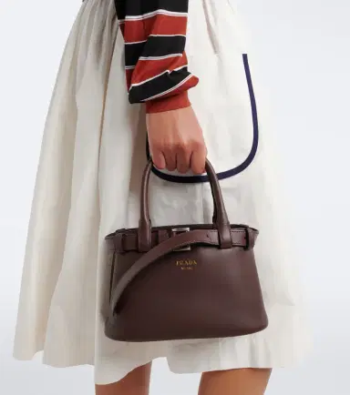 Prada Buckle Small leather top-handle bag | Thumbnail 6