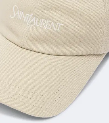 Saint Laurent Logo cotton gabardine baseball cap | Thumbnail 2 Saint Laurent Logo cotton gabardine baseball cap | Thumbnail 2