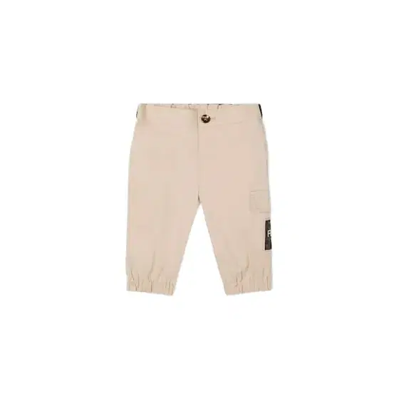 Fendi Baby cargo trousers in beige gabardine with side pocket