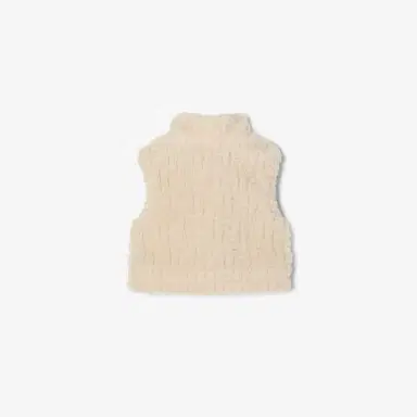 Fendi Beige teddy-effect wool baby gilet with tone-on-tone | Thumbnail 2