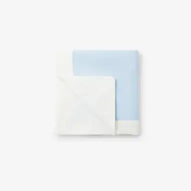 Fendi Light blue jersey fleece baby blanket featuring a white | Thumbnail 2