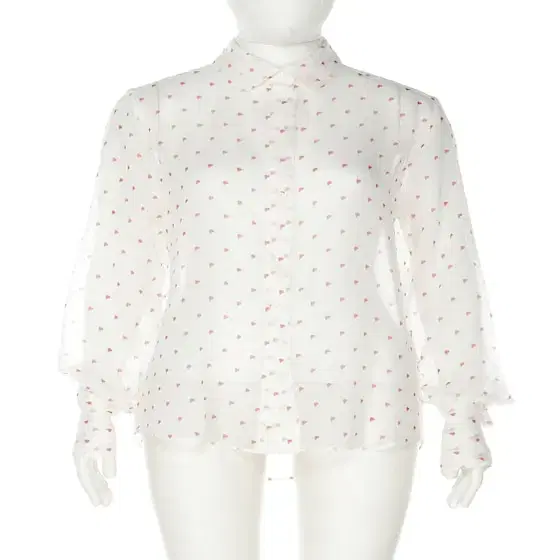 Fendi Regular-fit long-sleeved shirt with a small heart motif