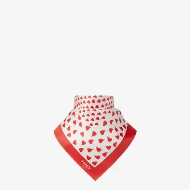 Fendi Square foulard printed on both sides with a heart motif | Thumbnail 3 Fendi Square foulard printed on both sides with a heart motif | Thumbnail 3
