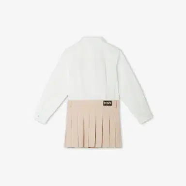Fendi Junior dress with white cotton poplin long-sleeved shirt | Thumbnail 2 Fendi Junior dress with white cotton poplin long-sleeved shirt | Thumbnail 2