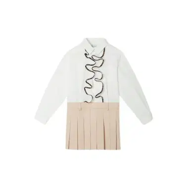 Fendi Junior dress with white cotton poplin long-sleeved shirt | Thumbnail 1 Fendi Junior dress with white cotton poplin long-sleeved shirt | Thumbnail 1