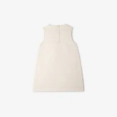 Fendi White denim-effect cotton pinafore dress with tone-on-tone | Thumbnail 2