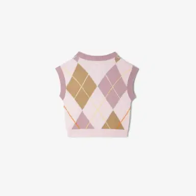 Fendi Junior wool knit gilet with multicolour Argyle motif | Thumbnail 2 Fendi Junior wool knit gilet with multicolour Argyle motif | Thumbnail 2