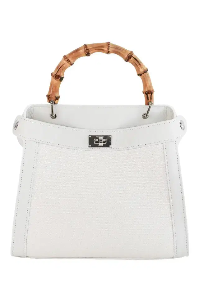 MICHINO Lutece Bamboo Mini Bag - Cream