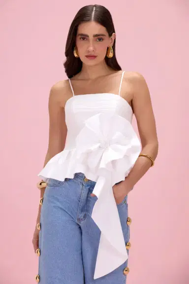 PatBo BLOSSOM POPLIN FLORAL TOP | Thumbnail 1