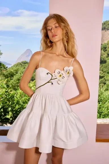 PatBo BLOSSOM POPLIN ORCHID MINI DRESS | Thumbnail 1 PatBo BLOSSOM POPLIN ORCHID MINI DRESS | Thumbnail 1