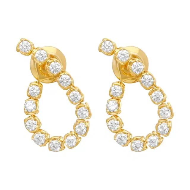 Ina Mar Ina Mar 18K Yellow Gold 1.43 ctw. Round Diamond Earrings by The Solist