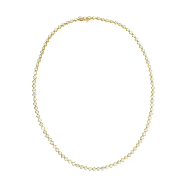 Ina Mar Ina Mar 18K Yellow Gold 6.88 ctw. Round Diamond Tennis Necklace by The Solist