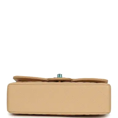 Chanel Chanel Small Classic Double Flap Bag Beige Caviar Light Gold Hardware | Thumbnail 6 Chanel Chanel Small Classic Double Flap Bag Beige Caviar Light Gold Hardware | Thumbnail 6