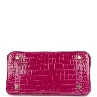 HERMÈS Hermes Birkin 25 Rose Sheherazade Shiny Porosus Crocodile Gold Hardware | Thumbnail 6 HERMÈS Hermes Birkin 25 Rose Sheherazade Shiny Porosus Crocodile Gold Hardware | Thumbnail 6