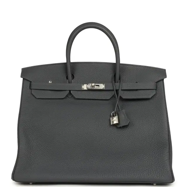 HERMÈS Hermes Birkin 40 Ardoise Togo Palladium Hardware