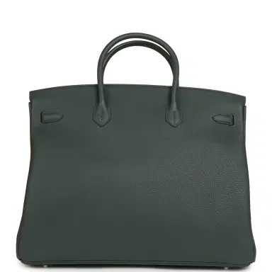 HERMÈS Hermes Birkin 40 Vert Mangrove Togo Palladium Hardware | Thumbnail 4