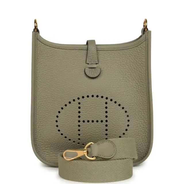 HERMÈS Hermes Evelyne TPM Sauge Clemence Gold Hardware