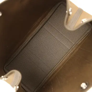 HERMÈS Hermes Garden Party 30 Vert Olive Toile Officier Canvas, Vert Loden Negonda Palladium Hardware | Thumbnail 7