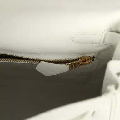 HERMÈS Hermes Kelly Retourne 25 New White Swift Gold Hardware | Thumbnail 9