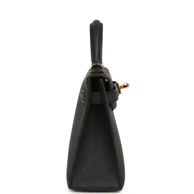 HERMÈS Hermes Kelly Sellier 20 Black Epsom Gold Hardware | Thumbnail 3