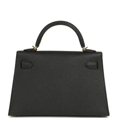 HERMÈS Hermes Kelly Sellier 20 Black Epsom Gold Hardware | Thumbnail 4
